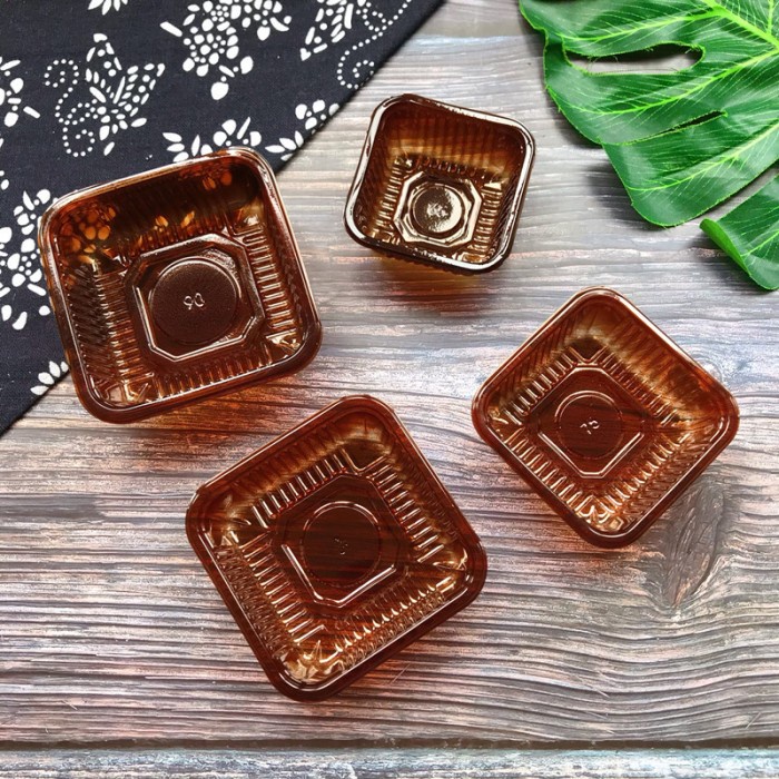 BROWN Tray mooncake / tray mika / alas tatakan kue bulan / pudding