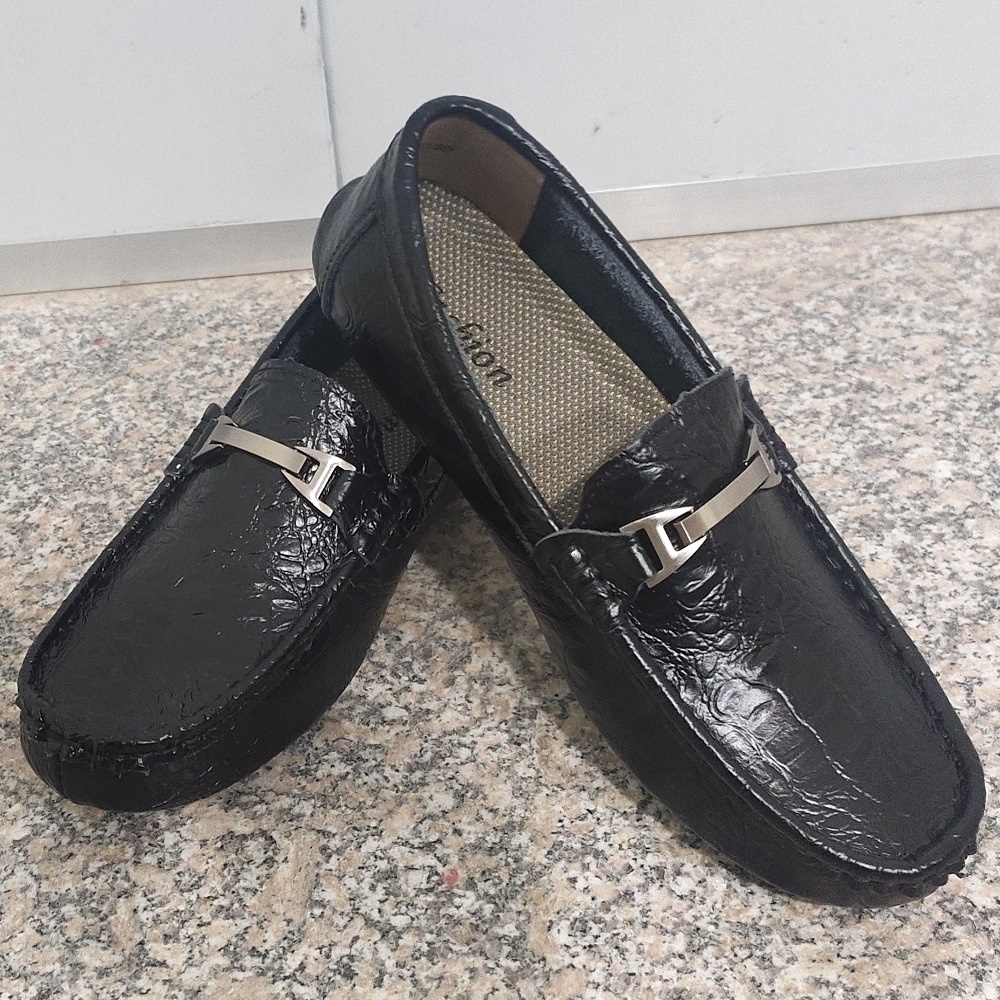 100% ASLI KULIT Sepatu Pantopel Pria Motif Kulit Buaya Cowok Santai Sepatu Slip On Import Sepatu Murah Keren 105