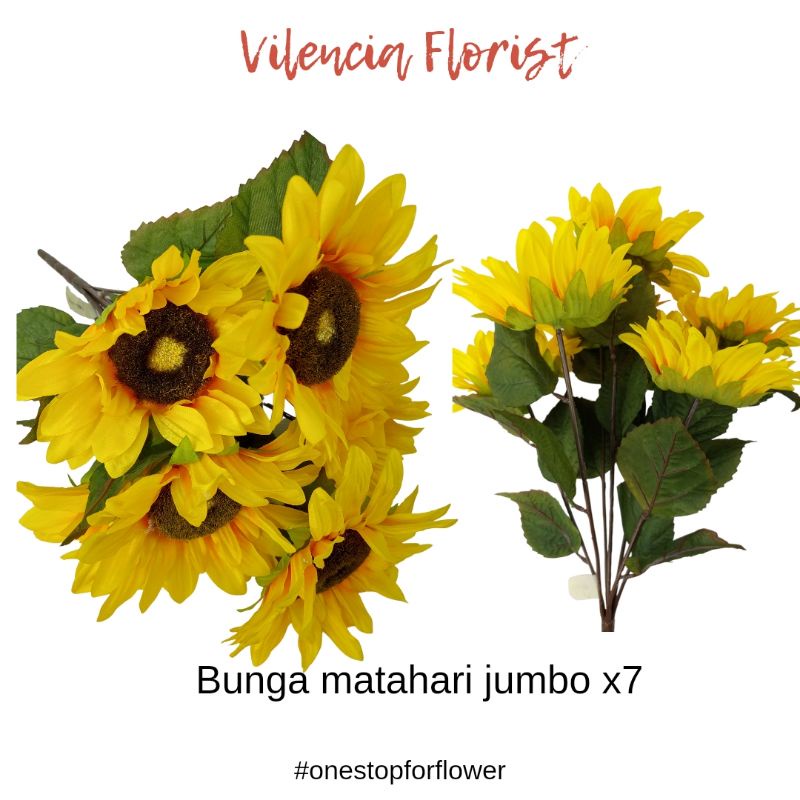 Bunga matahari palsu besar artificial hias dekorasi hiasan pesta pot panggung pernikahan