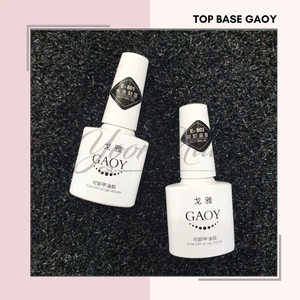 Gaoy topcoat basecoat topcoat base gaoy gel kutek gel polish