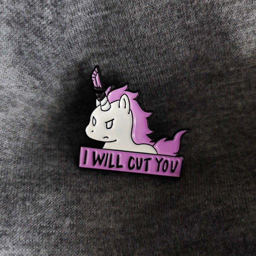 Pin Bros Desain Milky Milky Purple Unicorn Gaya Harajuku Jepang Untuk Dekorasi