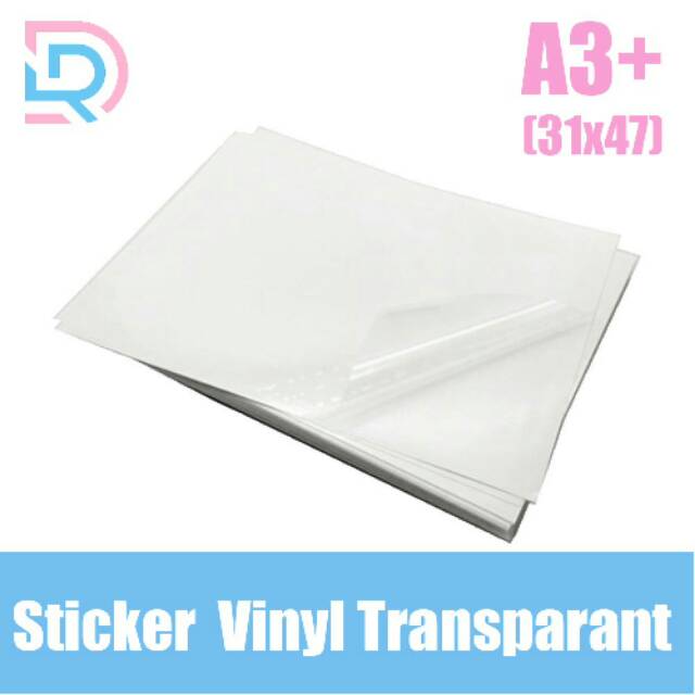 

Cetak Stiker Vinyl Transparant A3+ (Bentuk Kotak) FREE POTONG