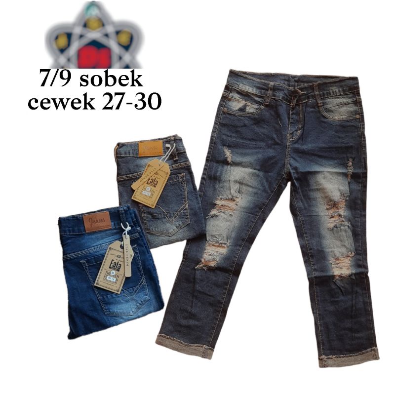 Celana jeans wanita celana jeans wanita 7/9 celana 7/9 wanita sobek