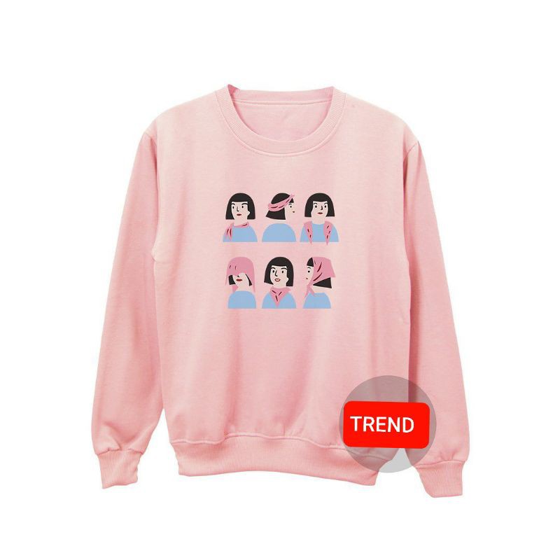 SWEATER WANITA BOHO GIRL POTRAIT - SWEATER FLEECE WANITA PRIA TERMURAH TERLARIS'