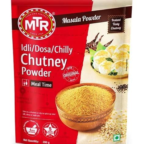 

favorit] Makanan India MTR Idli-Dosa-Chilli Chutney Powder 200 g/Instant Tasty