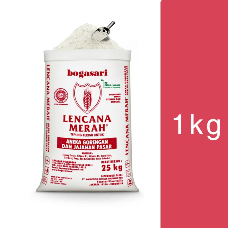 

tepung terigu lencana merah 1kg