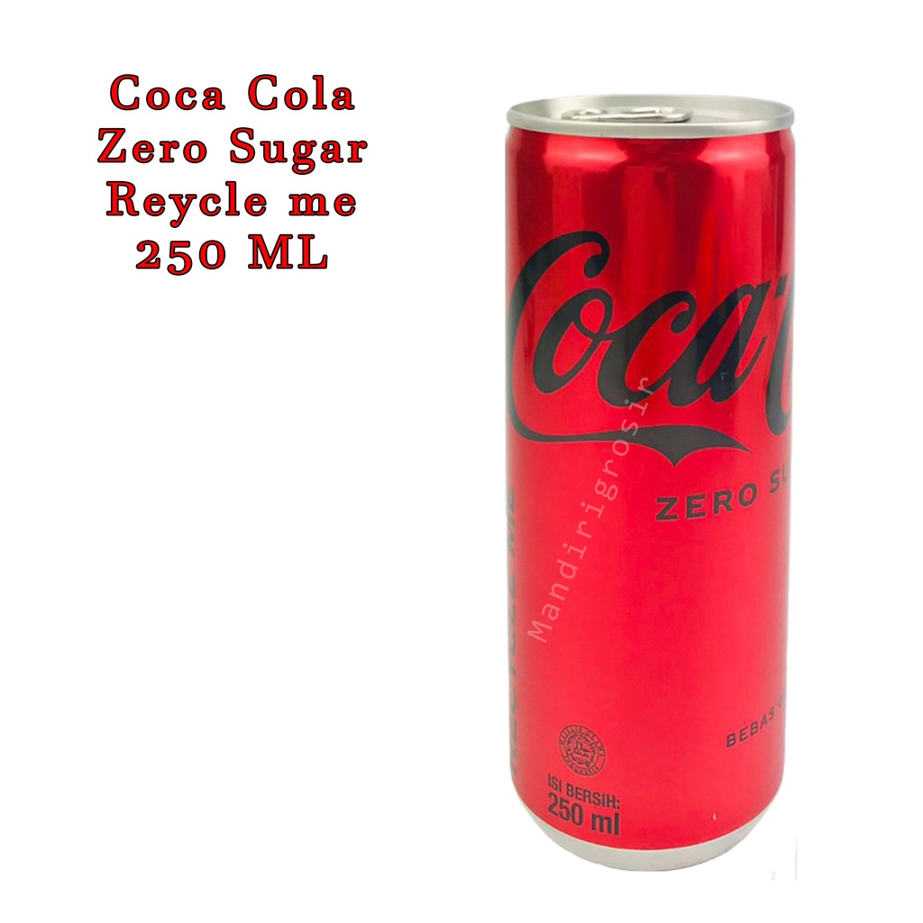 Zero Sugar *Coca Cola* Reycle me *Kemasan kaleng *Bebas Gula* 250 ML