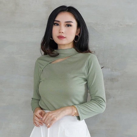 Vila Knit Top Blouse Atasan Wanita