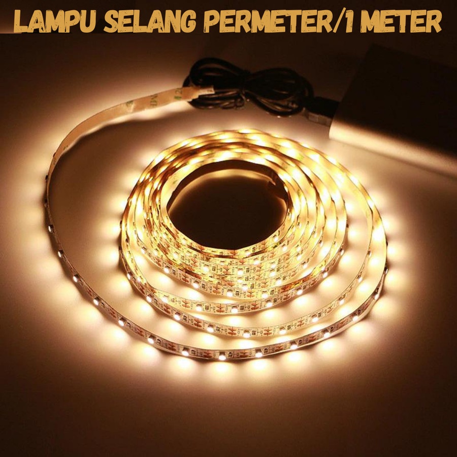 LAMPU SELANG LED PERMETER WARNA WARM WHITE LAMPU HIAS OUTDOOR 1 METER