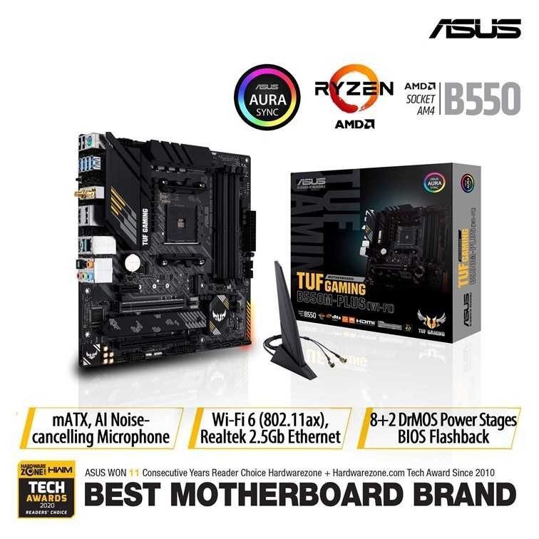 Mainboard Asus Tuf Gaming B550M-Plus WiFi - AMD AM4 - Asus B550M-Plus Wifi AM4 Mainboard