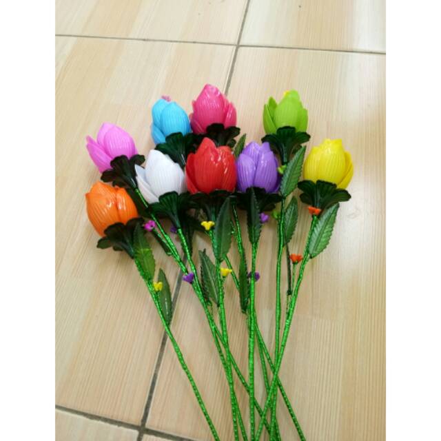 Bunga Tulip Manik Akrilik Shopee Indonesia