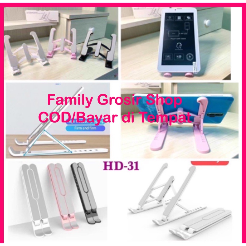 Holder Hp/Tablet/Ipad Anti Slip HD31 Stand Lipat Meja Hp Anti Slip
