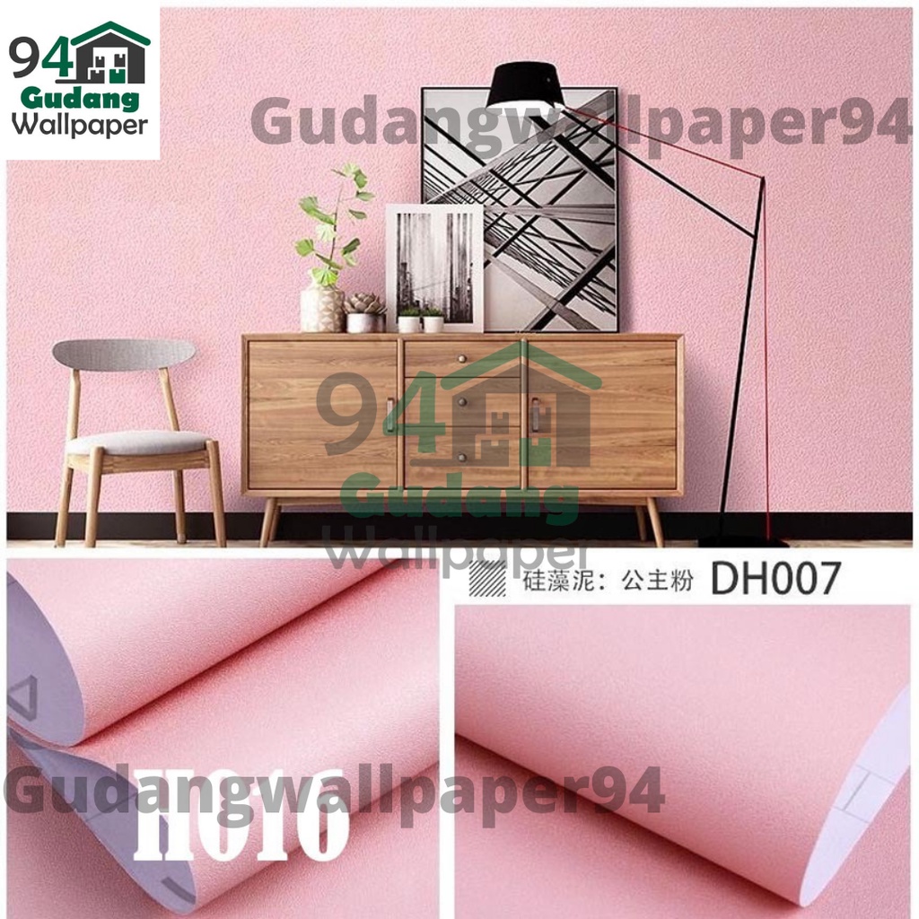 Gudang Wallpaper Dinding Motif Polos / Anti Air / Walpaper Stiker H016 Bahan PVC Premium Anti Air