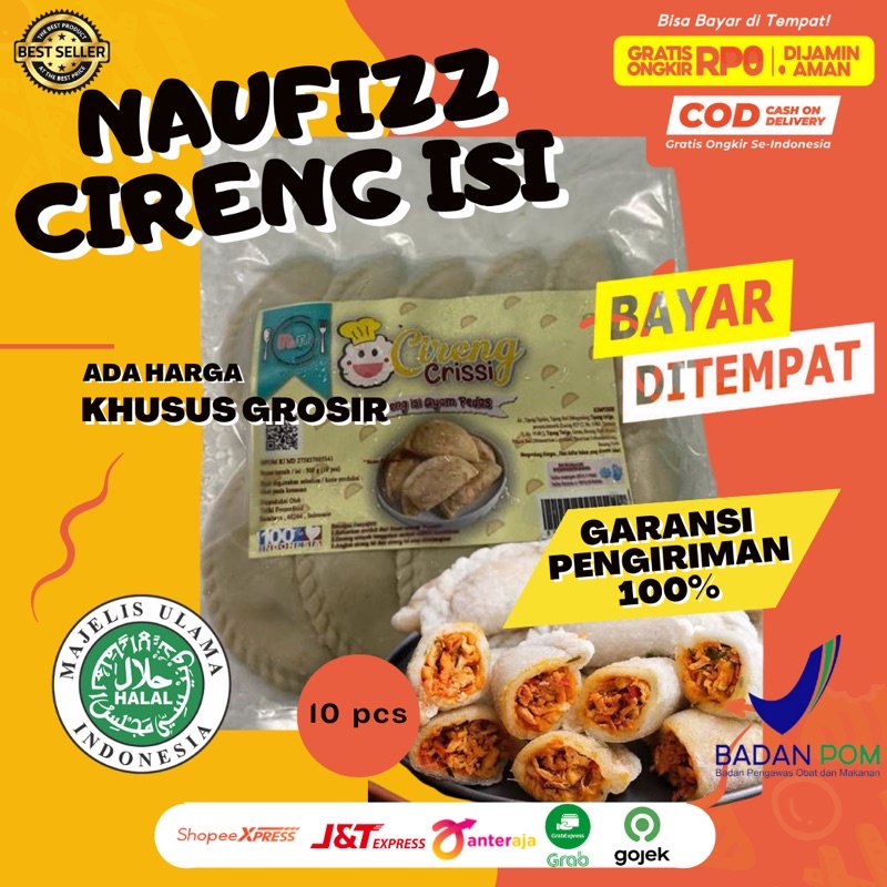 

[BESTSELLER] CIRENG ISI PREMIUM BESAR AYAM SUWIR MOZARELLA BAKSO PEDAS SOSIS PEDAS isi 10pcs