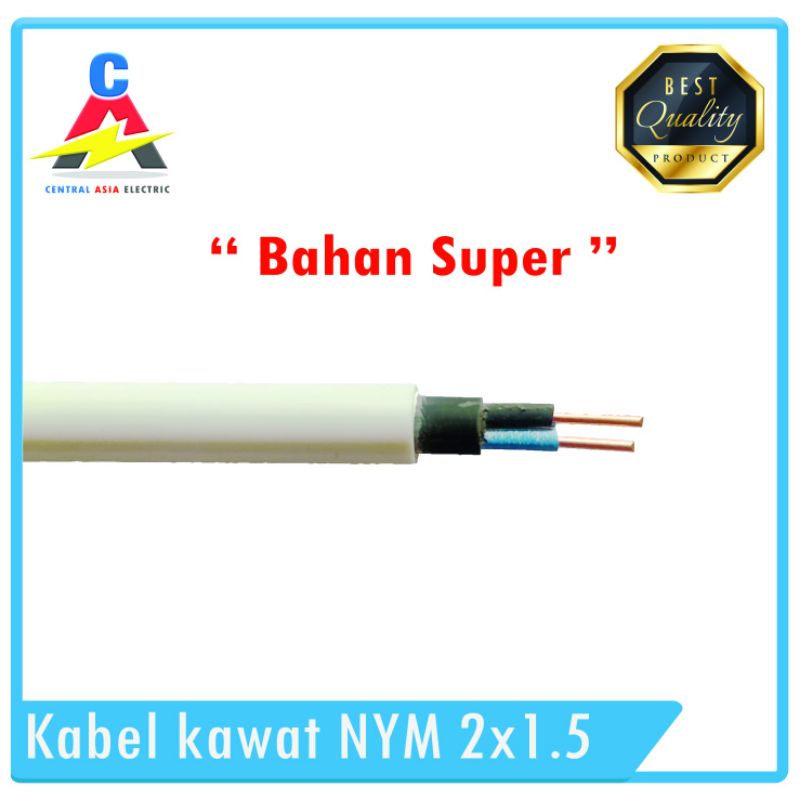 Kabel Listrik Kawat NYM Super 2 x 1.5 (50 Meter)