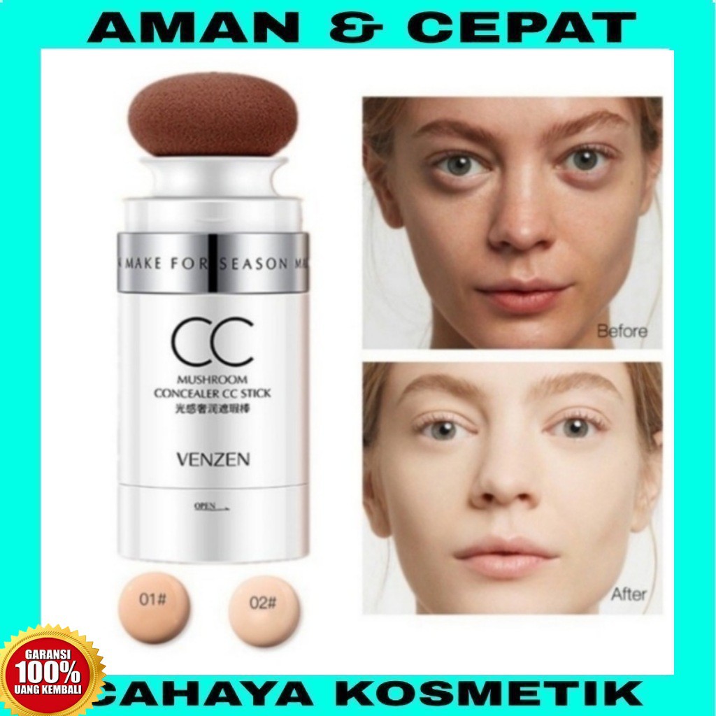 (ORIGINAL 100%) VENZEN MUSHROOM CONCEALER  CC WATERPROOF STICK / MUSHROOM VENZEN ANTI AIR
