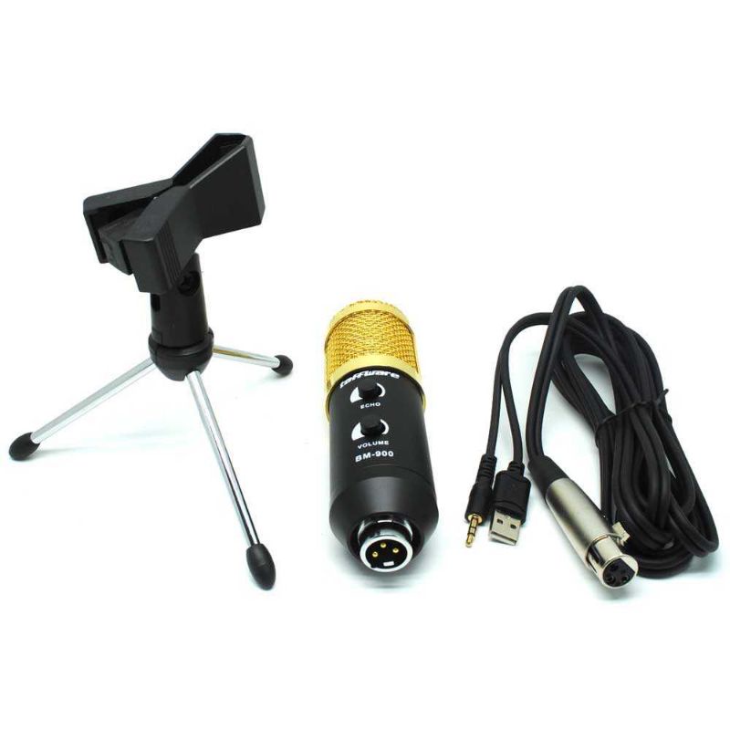 Produk TaffSTUDIO Professional Condenser Microphone BM-900 with Mini Tripod