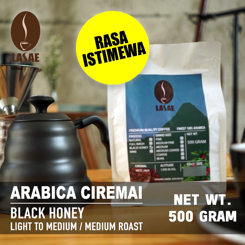 

Kopi Lasae Black Honey 500 Gram - Arabica Coffee Ciremai