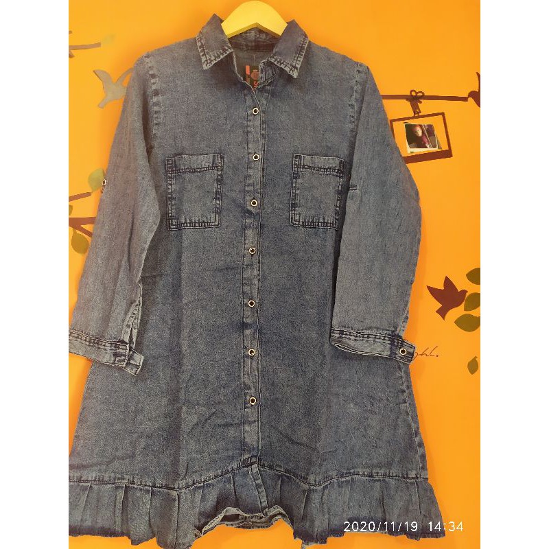 tunik jeans tunik wanita baju wanita atasan wanita