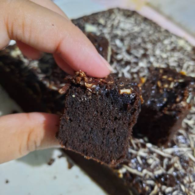 

Brownies bakar dengan topping keju