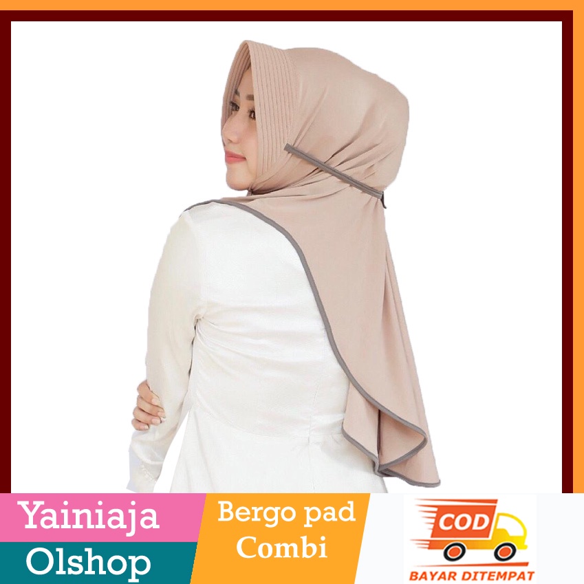 Promo !! produk terbaru Hijab Instan bergo ped combinasi