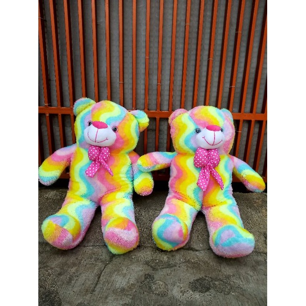 Boneka beruang  teddy bear rainbow size:jumbo