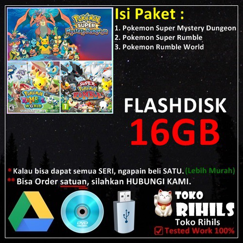 Pokemon Paket Isi 3 Game PC Laptop