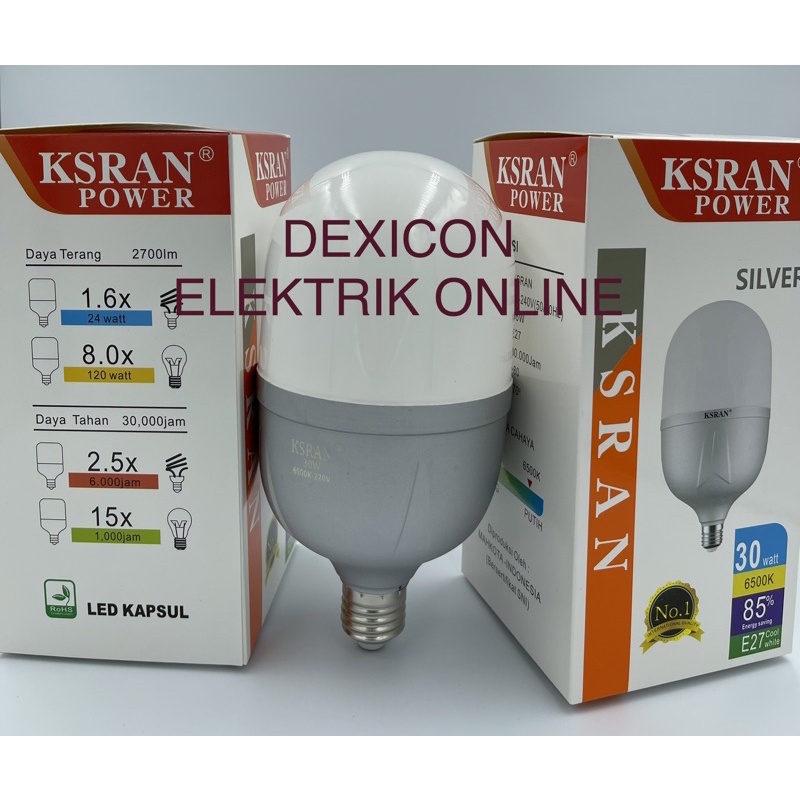 bohlam KSRAN DINO 30 WATT/lampu led 30 watt/bohlam led terang/bohlam terang/lampu hemat energi/bohlam lampu led murah