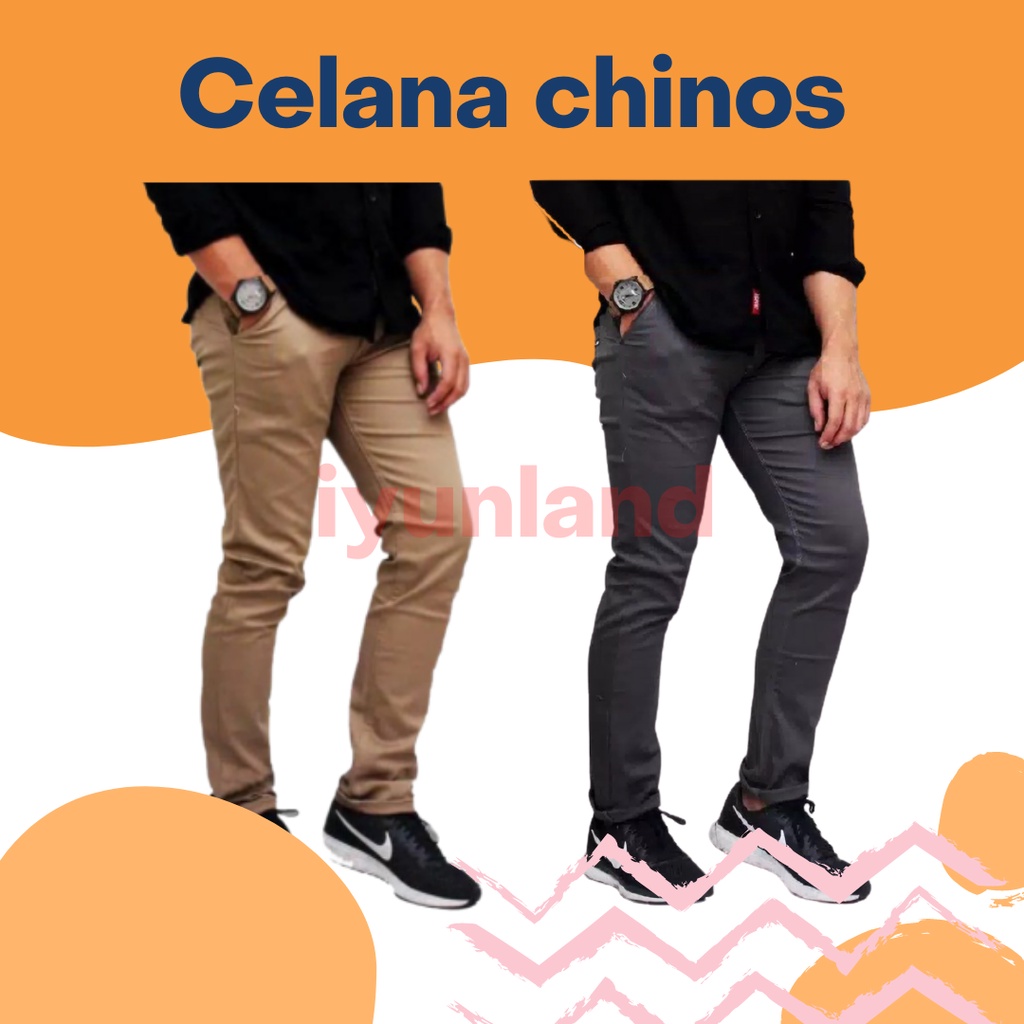 Celana Chino Pria Slimfit