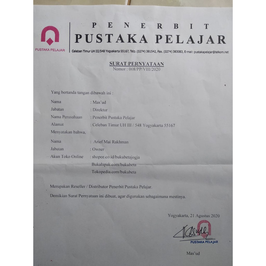 

Terlaris ✨ - Surat Dinas Teori dan Praktik - Faizatin Nadia - Sugihastuti3.1.23
