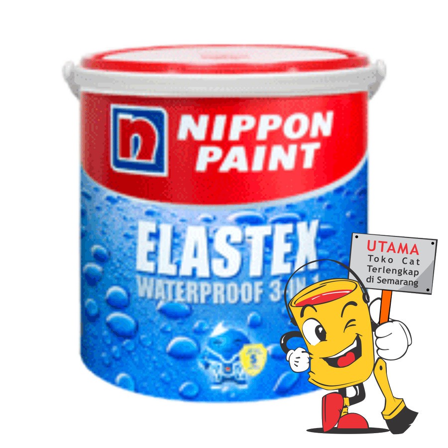 Nippon Elastex Waterproof 3-in-1 Cat Tembok Eksterior 1 Kg
