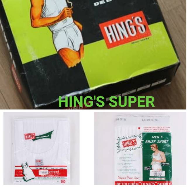 Promo Hings pakaian dalam pria paket termurah  mix Hing's Singlet super + celana super