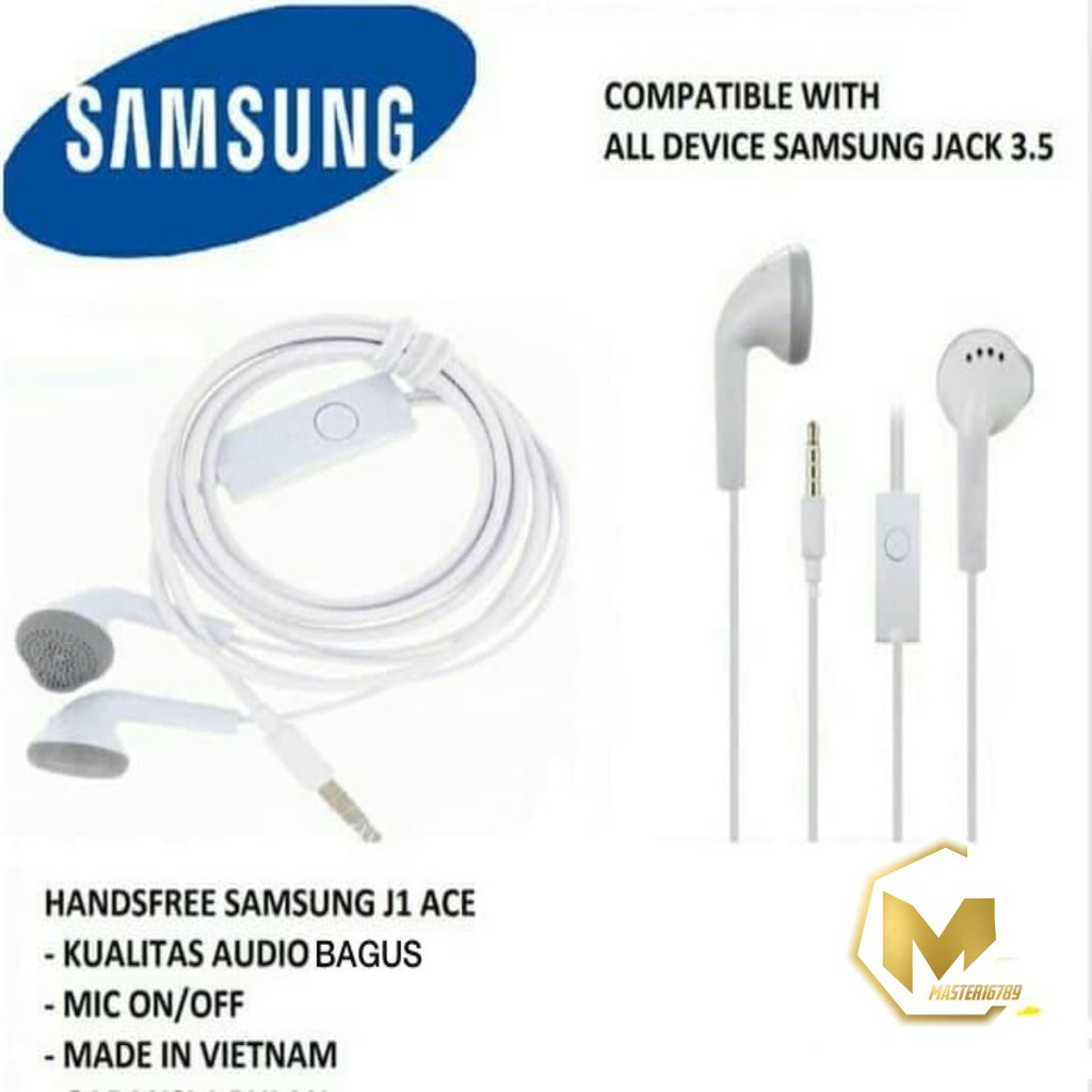 Headset Headsfree henset Hf Samsung J1ace , J2prime , J3 , J5 ,A10s , s5830 original VIETNAM MA81