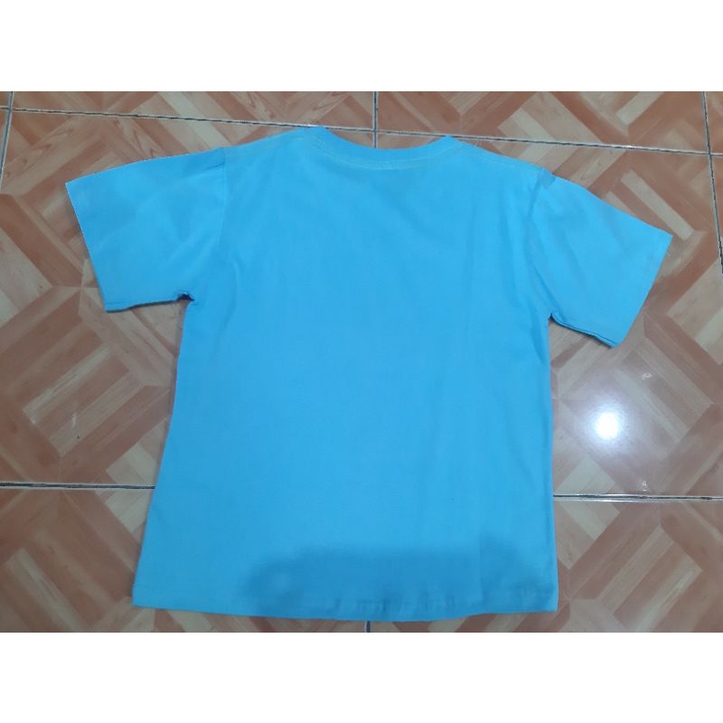 Kaos anak Little M Giraffe Basket ball ice blue