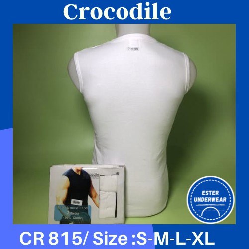 Kaos Tanktop CROCODILE CR 815 PUTIH ISI-2 PCS