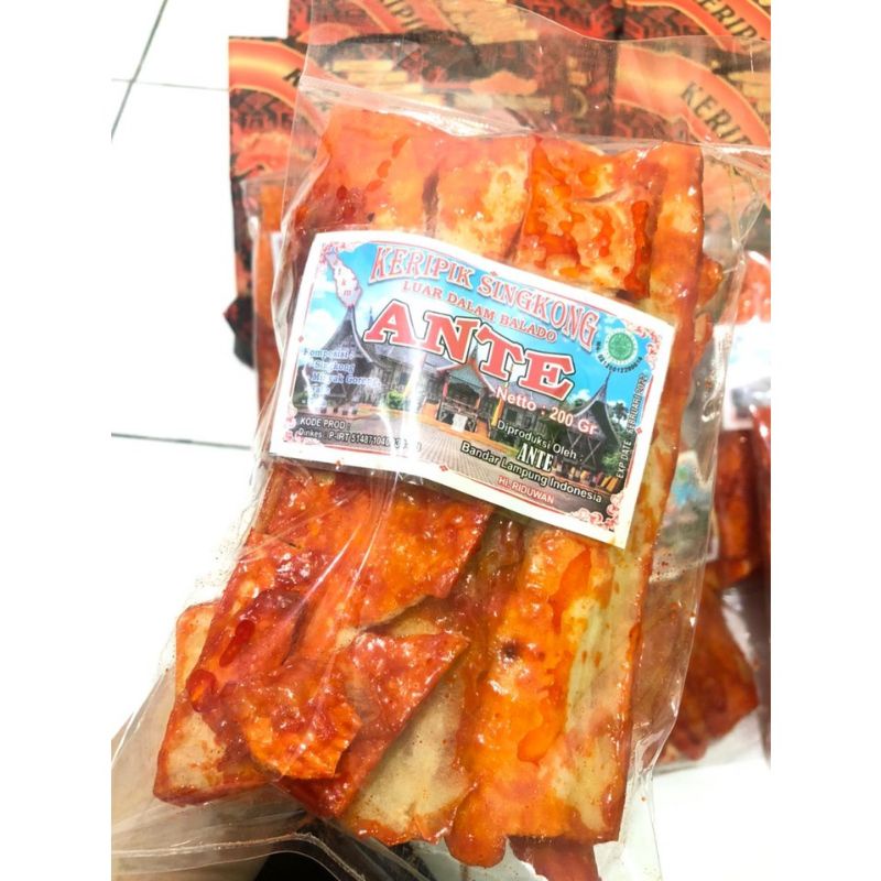

Keripik Minang ANTE Singkong Balado Kemasan 200g