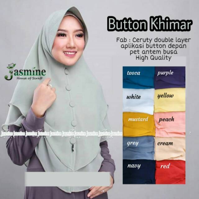 Button khimar jilbab instan ceruti