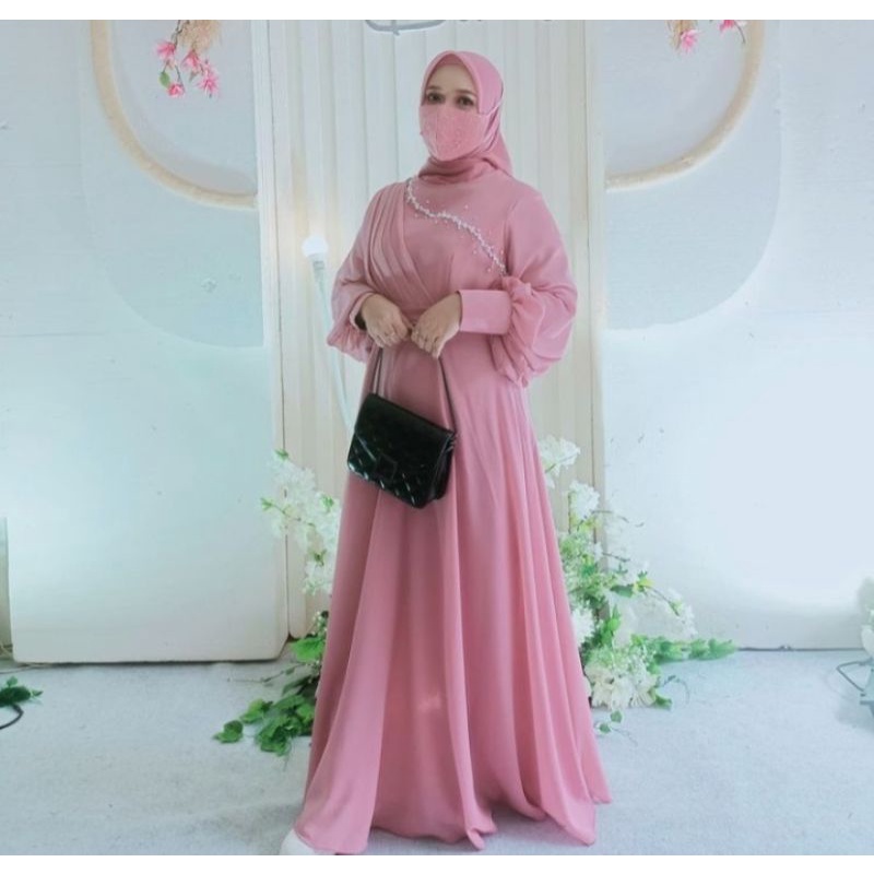 Sale !!!! ( siap kirim / ready stock ) gaun pesta muslimah // gaudy dress _ dress kondangam _ dress pesta _ dress pesta muslimah _ dress wanita muslimah _ dress lamaran