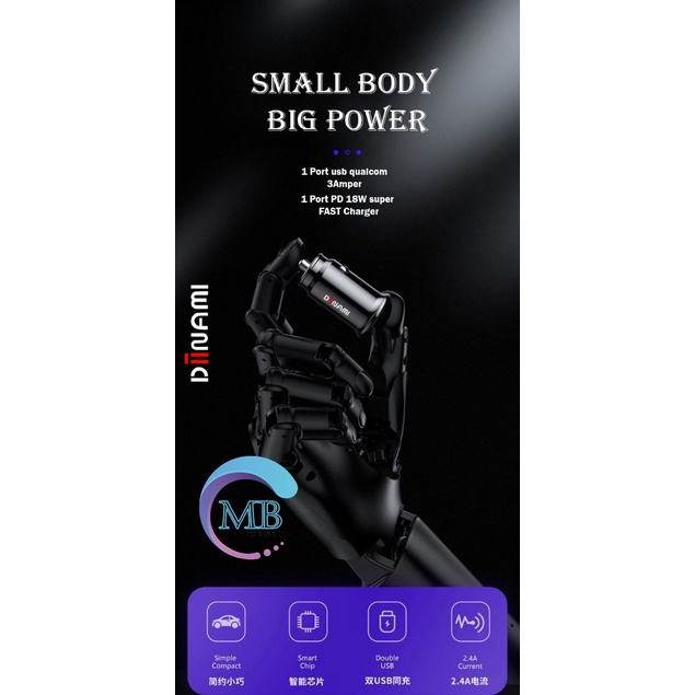 BM078 Saver Cashan mobil original DIINAMI C17 dual usb qualcom 6A Samsung oppo xiaomi iPhone Vivo MB1066