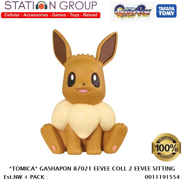 TOMICA GASHAPON 87021 EEVEE COLL 2 EEVEE SITTING - ACTION FIGURE