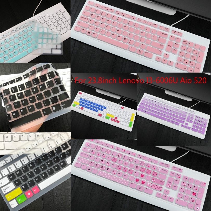 Cover Pelindung Keyboard Bahan Silikon Ultra Tipis untuk Lenovo i3-6006u / AIO 520