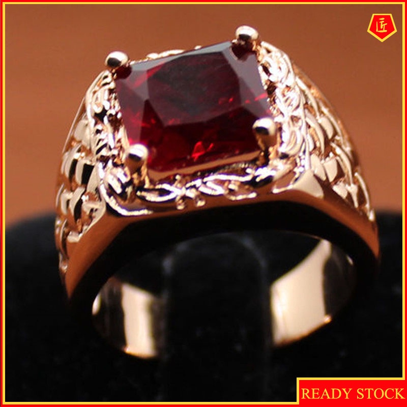 [Ready Stock]Fashion Personality Ruby Ring