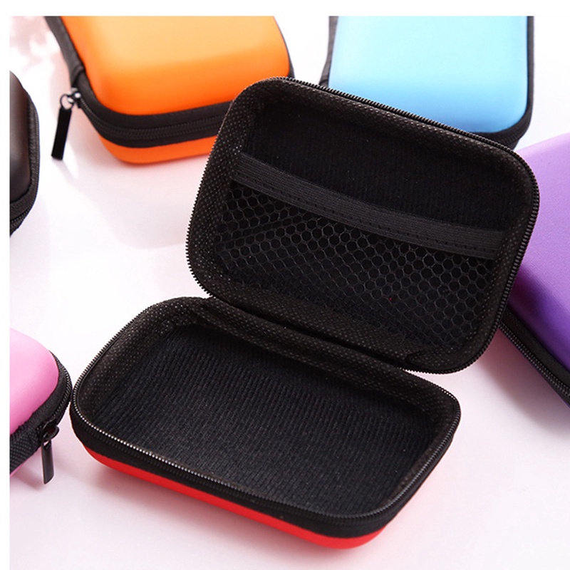 Z199 | Pouch Dompet Persegi Case Organizer Tempat Headset Koin Kunci Kotak Penyimpanan Charger Mini Dompet headset Kabel data Tas Kunci Headset Bluetooth