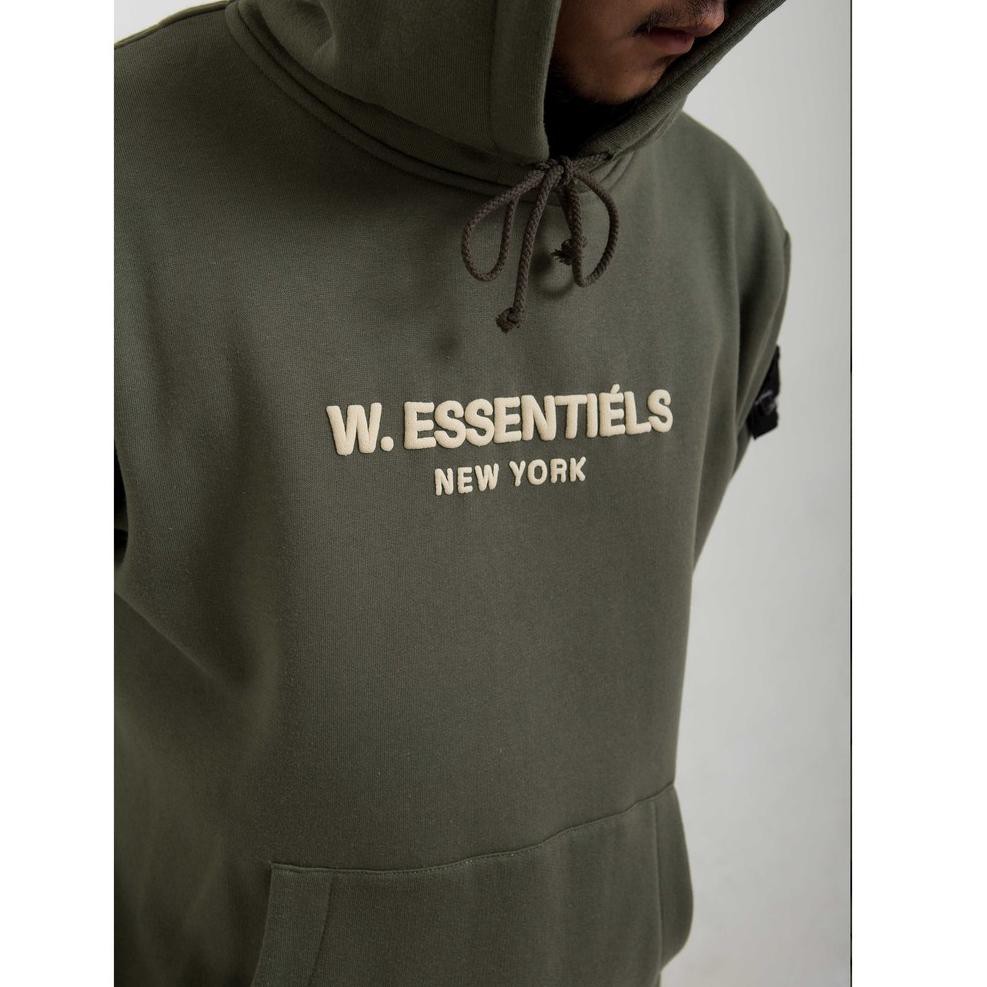 W.Essentiels Jaket Ecume Oversize Hoodie Olive Essentiels (KODE X0555)