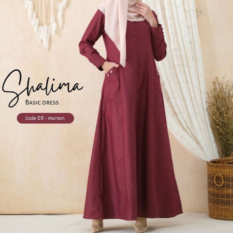 Gamis syar'i terbaru gamis polos bahan katun toyobo fodu