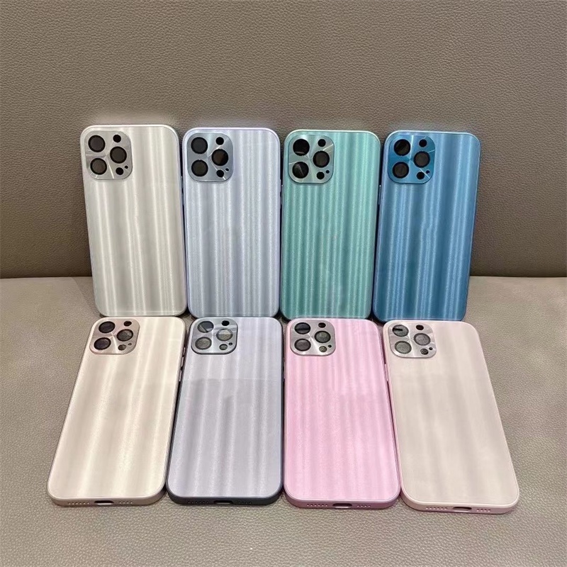 Jauh Puncak Biru Laser Gradien Ponsel Case Kompatibel untuk iPhone 13 12 11 Pro X XS Max XR 7 7 Plus High-End PC Pelindung Mata Case