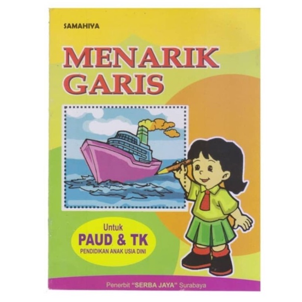 Buku paud TK menarik garis