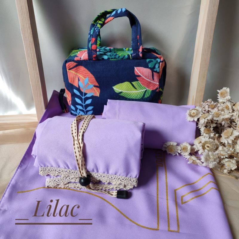 mukena traveling cavani set sajadah by moizz