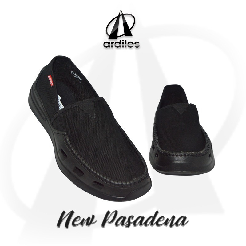 COD - Sepatu slip on pria ardiles original cowok promo terbaru new pasadena hitam full kerja santai