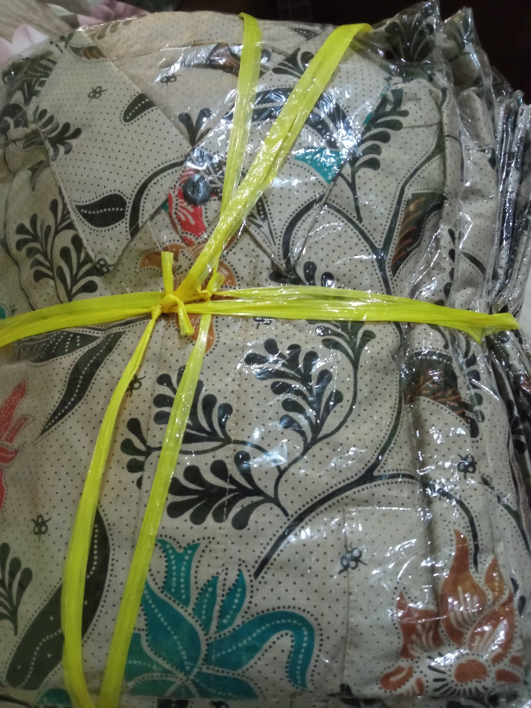 Murah Batik Kemeja Hem Pria Motif Kembang Gede Hitam Kemeja Seragam Pekalongan Alkhalis.